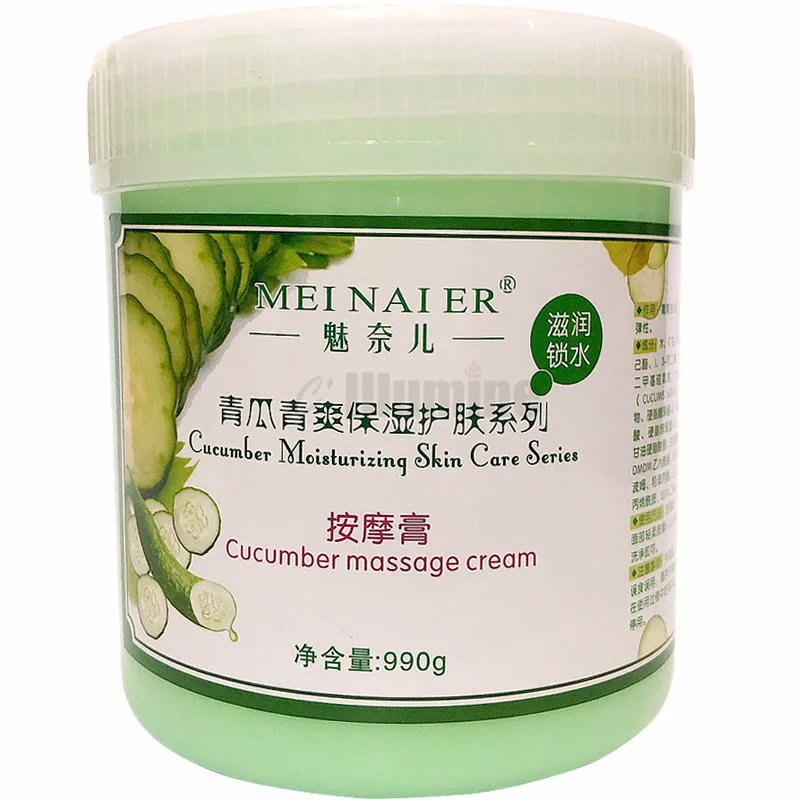 Pepino massagem creme de pele relaxar gestão refrescante hidratante limpeza facial poro exportação salão de beleza 990g