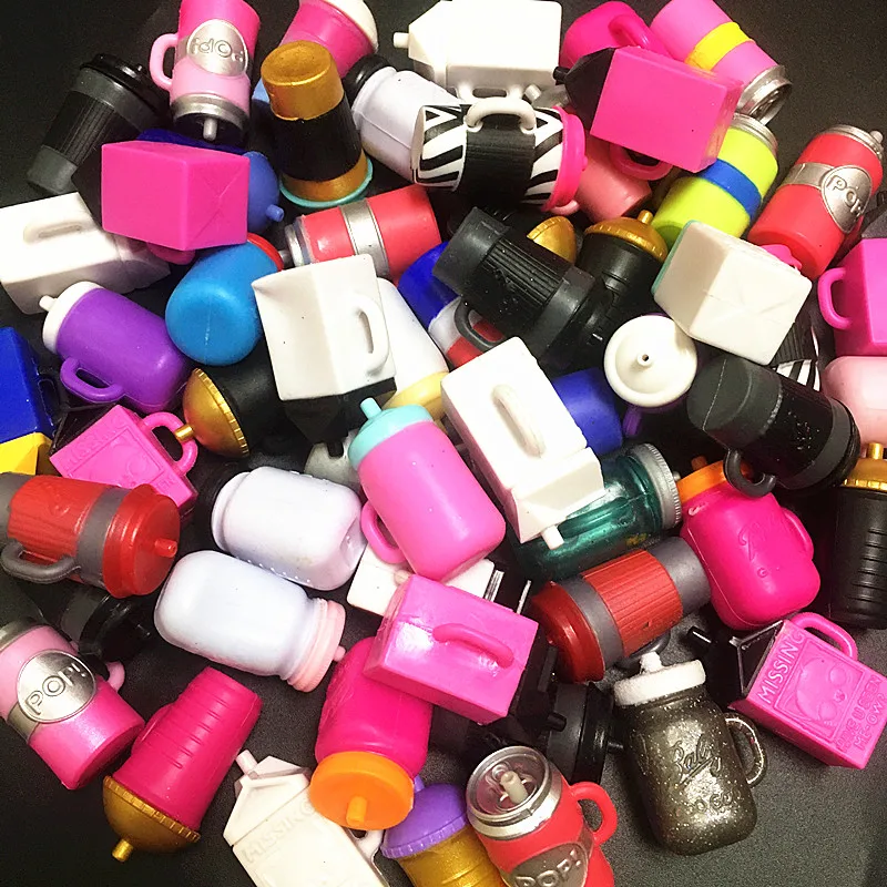 بيع 6/10/20 قطعة/الوحدة 8 سنتيمتر دمى الأخت الكبرى مع ملابس عشوائية الأحذية زجاجات اكسسوارات فاسق يونيكورن دمية طفل اللعب Lols لعبة هدية