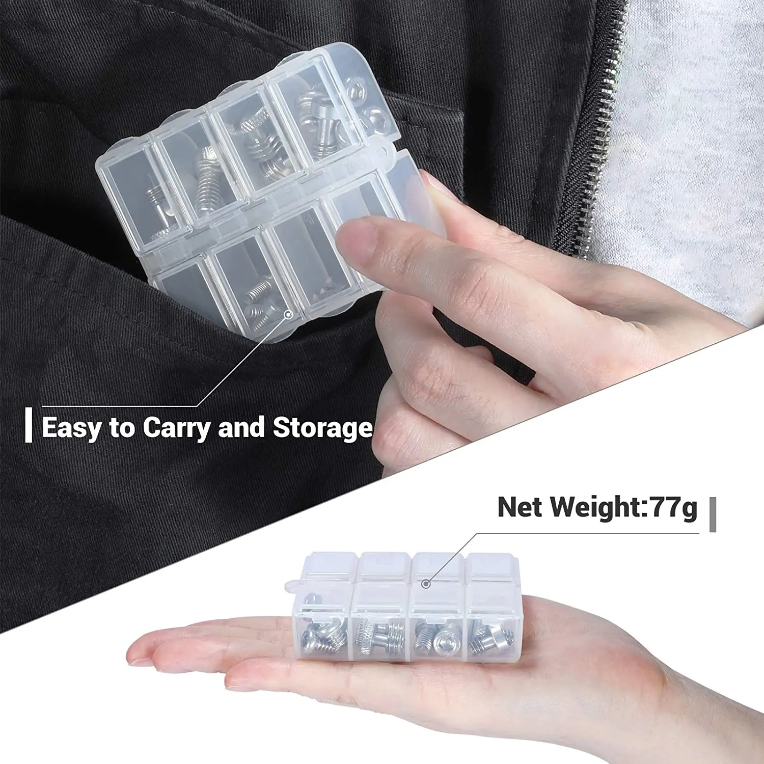 SmallRig Full Kit of 26 Screw Set Mounting Screws for Camera Cages, Handles, Plates Includes 1/4”, 3/8”, M2, M2.5, M3/M4 AAK2326