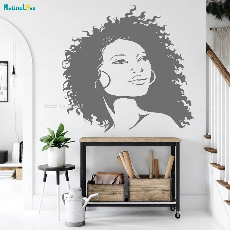 Confident Woman Is The Most Beautiful Wall Sticker Exquisite Girl Decals Beauty Salon Self-adhesive Murals YT4489