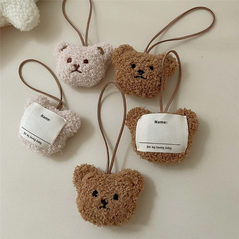 Ins Cute Bear Doll Bag Pendant with Child Name Listing Keychain Pendant Suitable for Hanging Ornaments and Hand-held Toy