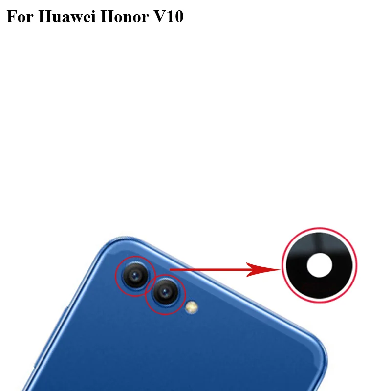 

2PCS New For Huawei Honor V10 V 10 Rear Back Camera Glass Lens Replacement Parts With Sticker Glue For Huawei HonorV10 BKL-AL20