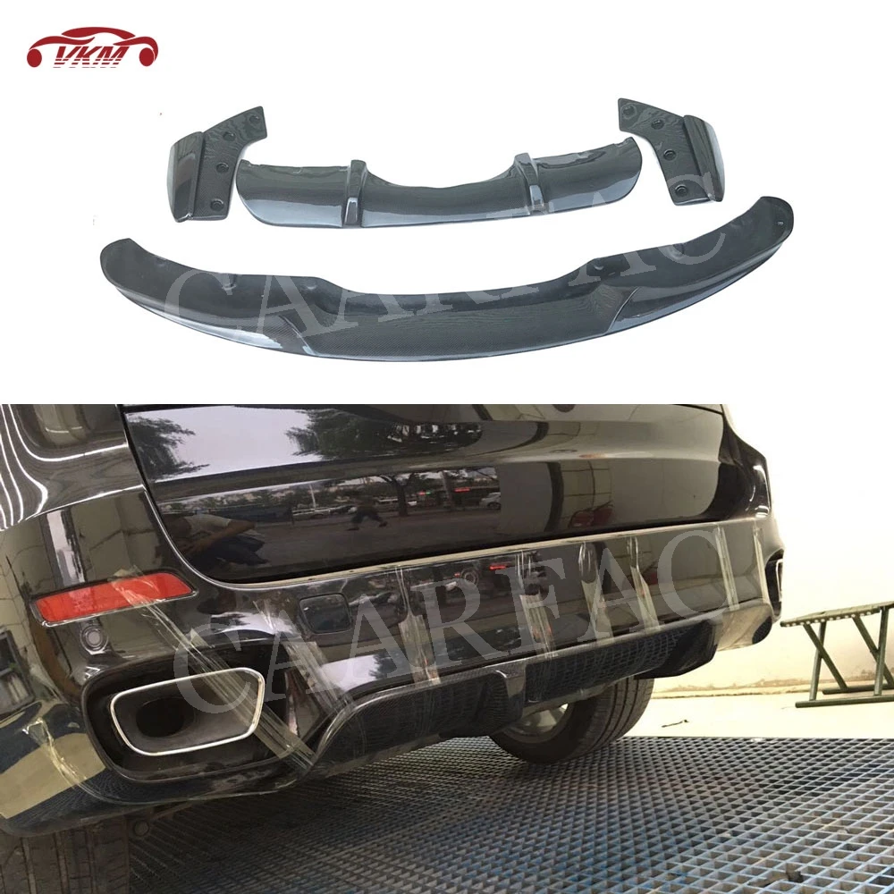 

Carbon Fiber Front Lip Spoiler Rear Bumper Lip Diffuser Splitters For BMW X5 F15 M-Tech M Sport 2014 2015 -2018 FRP Body Kit