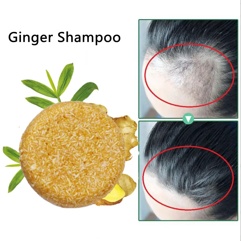 60G Organic handmade cold processed Ginger Shampoo Bar for hair loss hair shampoo soap natural No chemicals preservatives