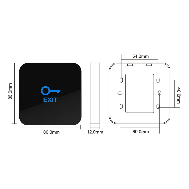 New C40 C50 C70 C86 C150 Touch Switch Touch Sensitive Switch 12V 24V Door Release Access Control Exit Button With Led