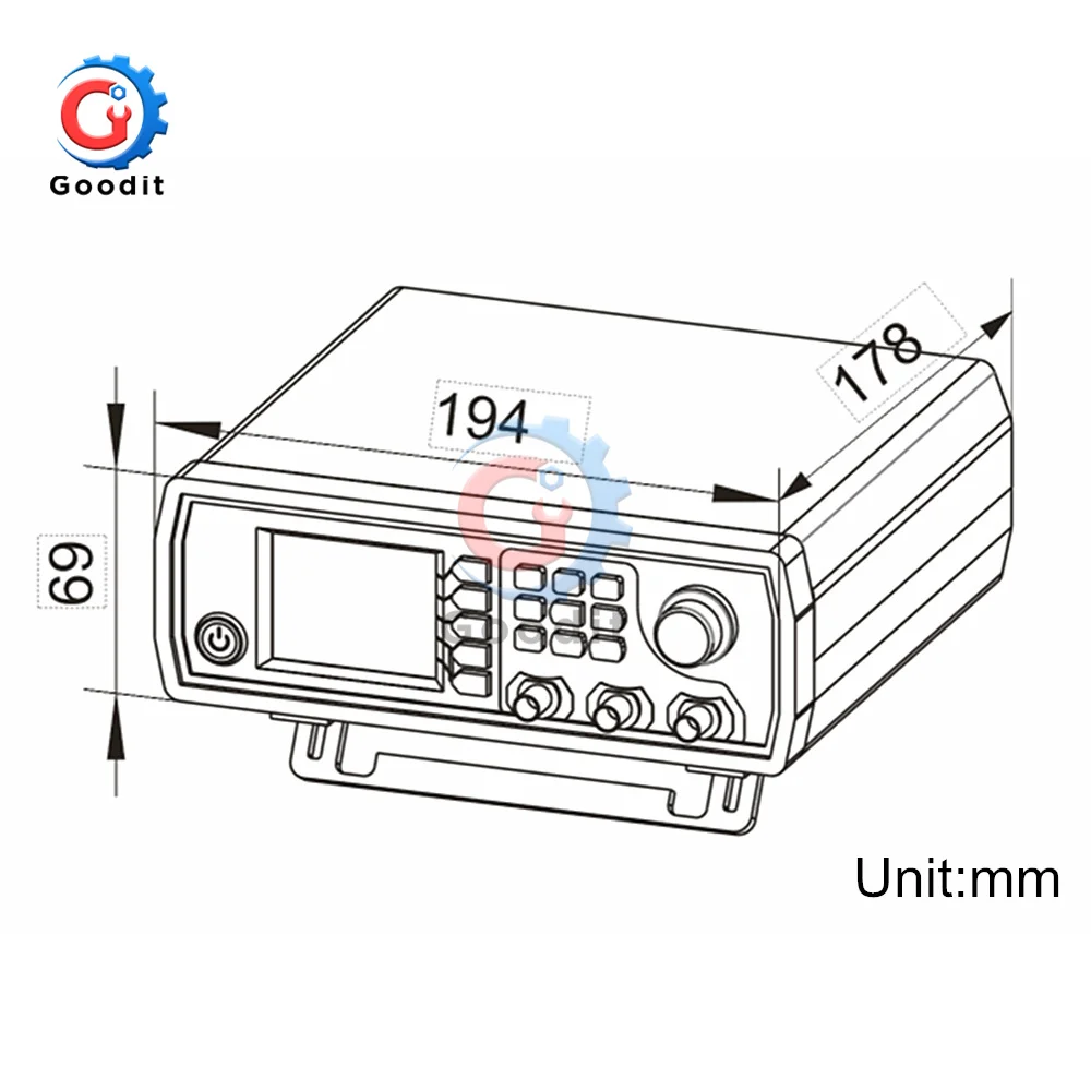 デジタル制御付きデュアルチャネル機能発生器,JDS6600-15MHz,任意の1ポジットシグナルジェネレーター,LCDディスプレイ