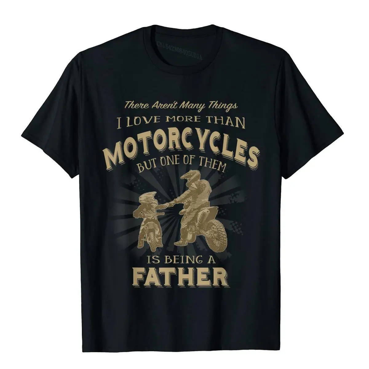 

Motocross Father Like Son Being A Dirt Bike Dad T-Shirt Custom Cotton Men Tops T Shirt Printed Oversized Top T-Shirts