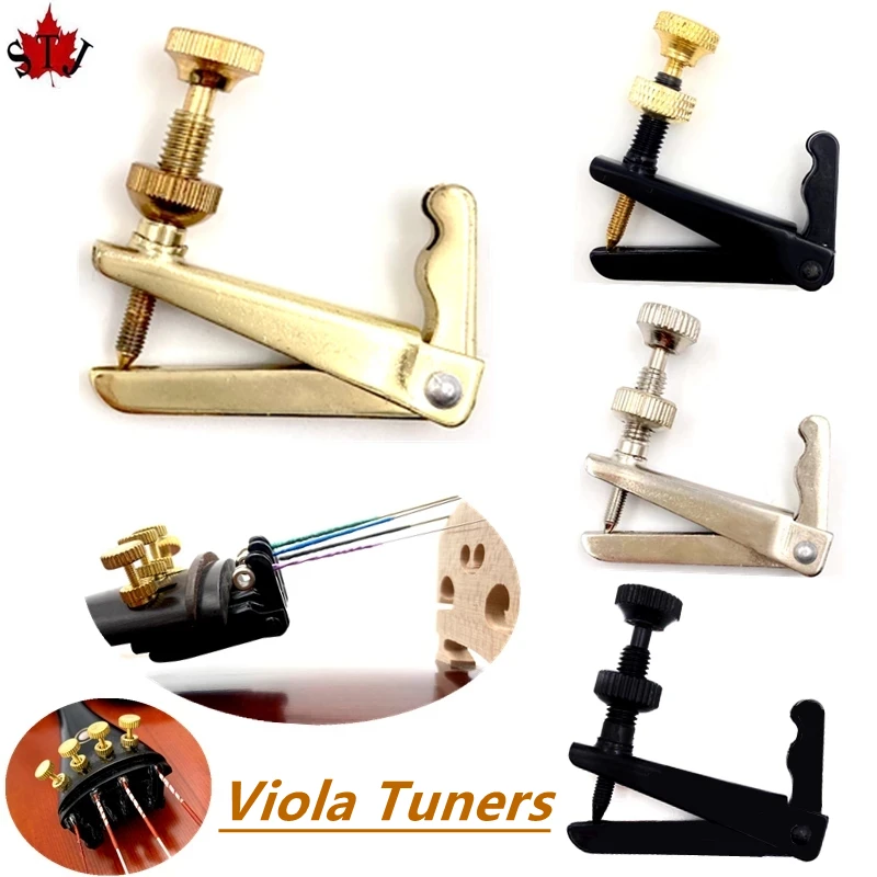 4pcs viola fine tuners Spinner Adjuster Black/ Golden/Silver viola strings adjuster tuners Strings Hooks,viola Parts Accessories