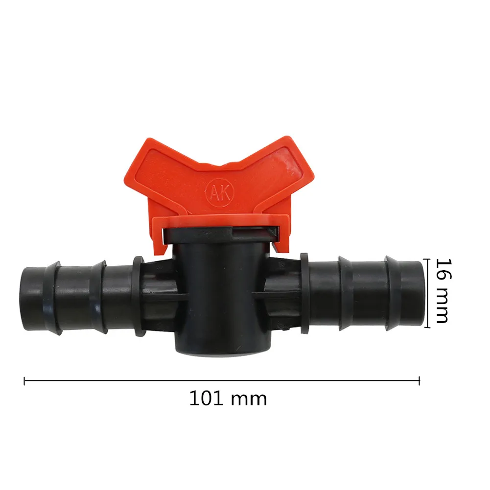 Irrigation Pipe Fittings Control Valve Connected With 16mm Hose Dripping Tube Pass Valve Agricultural Water Flow Control Valve