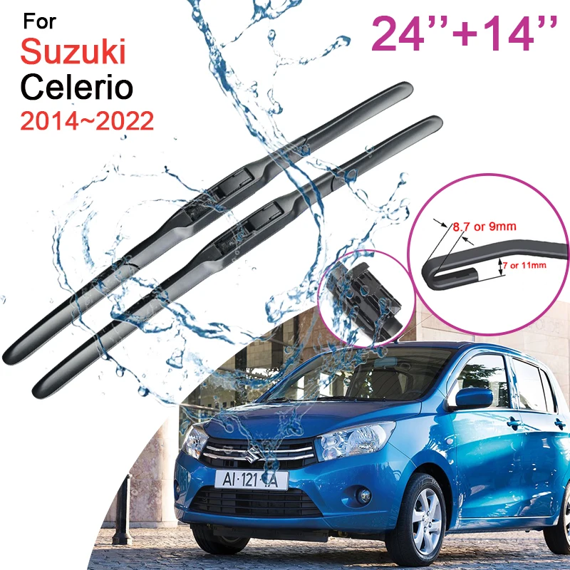 

Car Front Windshield Wiper Blades for Suzuki Celerio Cultus 2014 2015 2016 2017~2022 Frameless Rubber Snow Scraping Accessories