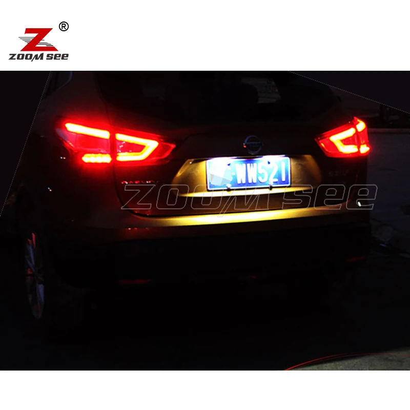 Perfect Canbus LED Bulb Interior Reading Dome + License Plate Light kit For Nissan Qashqai J10 J11 J12 2007-2020 2021 2022