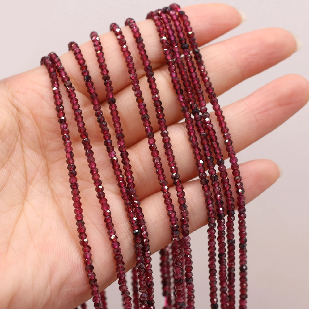 New Style Natural Stone Bead Section Garnet Small Beads For DIY Jewelry Making Necklace Bracelet Earrings Accessory