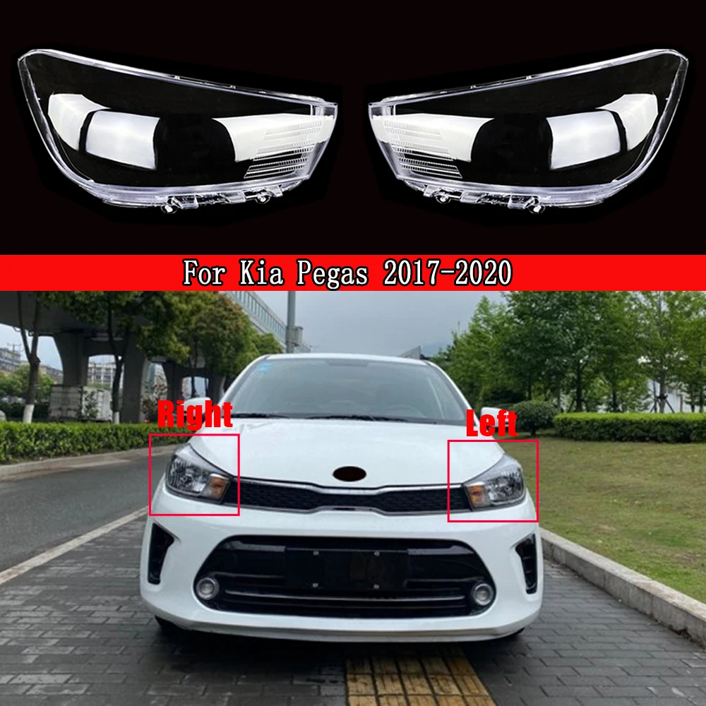 

Car Front Headlamp Caps For Kia Pegas 2017 2018 2019 2020 Front Headlight Glass Lamp Shade Shell Lamp Cover Transparent Masks