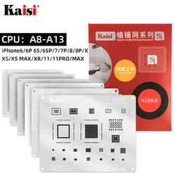 Kaisi 0.12mm BGA Reballing Stencil Kit Set Solder Template for iPhone IC CPU A8A9A10A11A12A13 11Pro/Max XS XR 8 8P 7P 6S 6P 5S