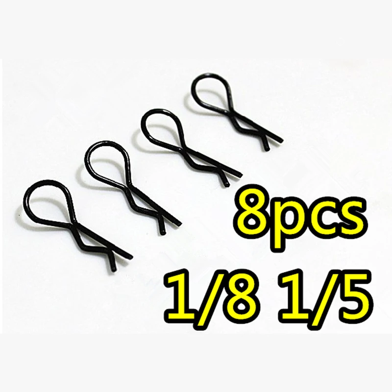 8pcs Stainless Steel Body Clips Pins For 1/8 1/5 Redcat Racing Metal fixed shell HSP HPI baja 5b parts rovan km rc cars