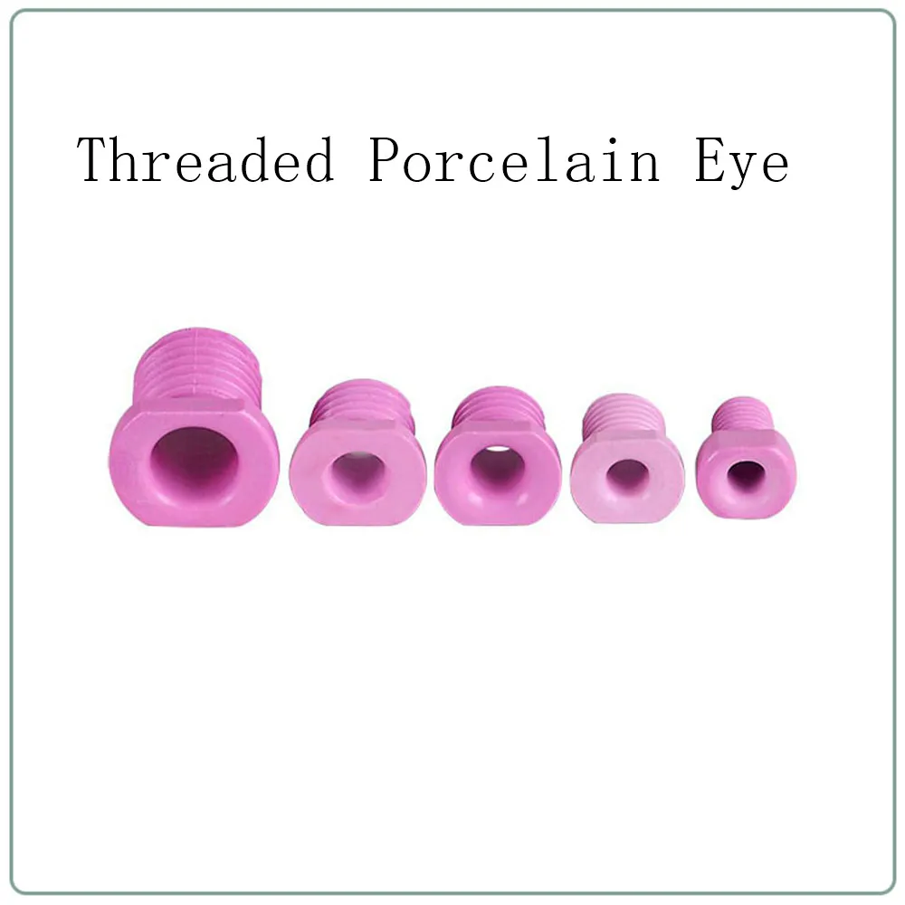 95 Alumina Ceramic Eye Hollow Threading Nozzle of Threaded Porcelain Eye Alumina Ceramic Screw Textile M8M12M14M16M18M20M24