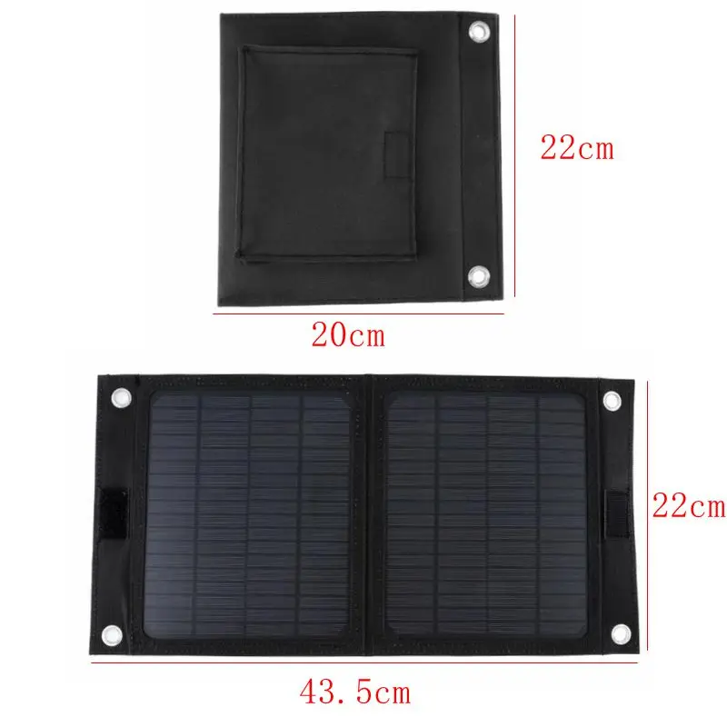 Imagem -06 - Dobrável Painel Solar ao ar Livre Carregador Portátil Dobrável Painel Solar Carregador Banco de Energia Móvel para o Telefone Bateria Porta Usb 25w 18v