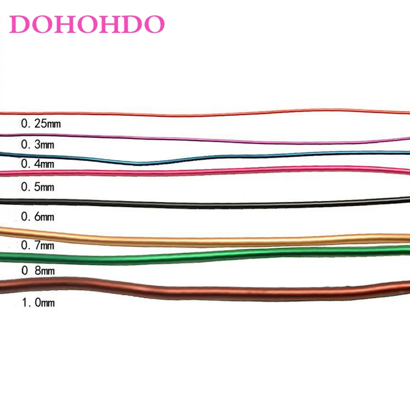 Hot 10 Colors 0.2-1.0mm High Quality Color Preserving Copper Wire Beading Cord String Findings DIY String For Jewelry Making