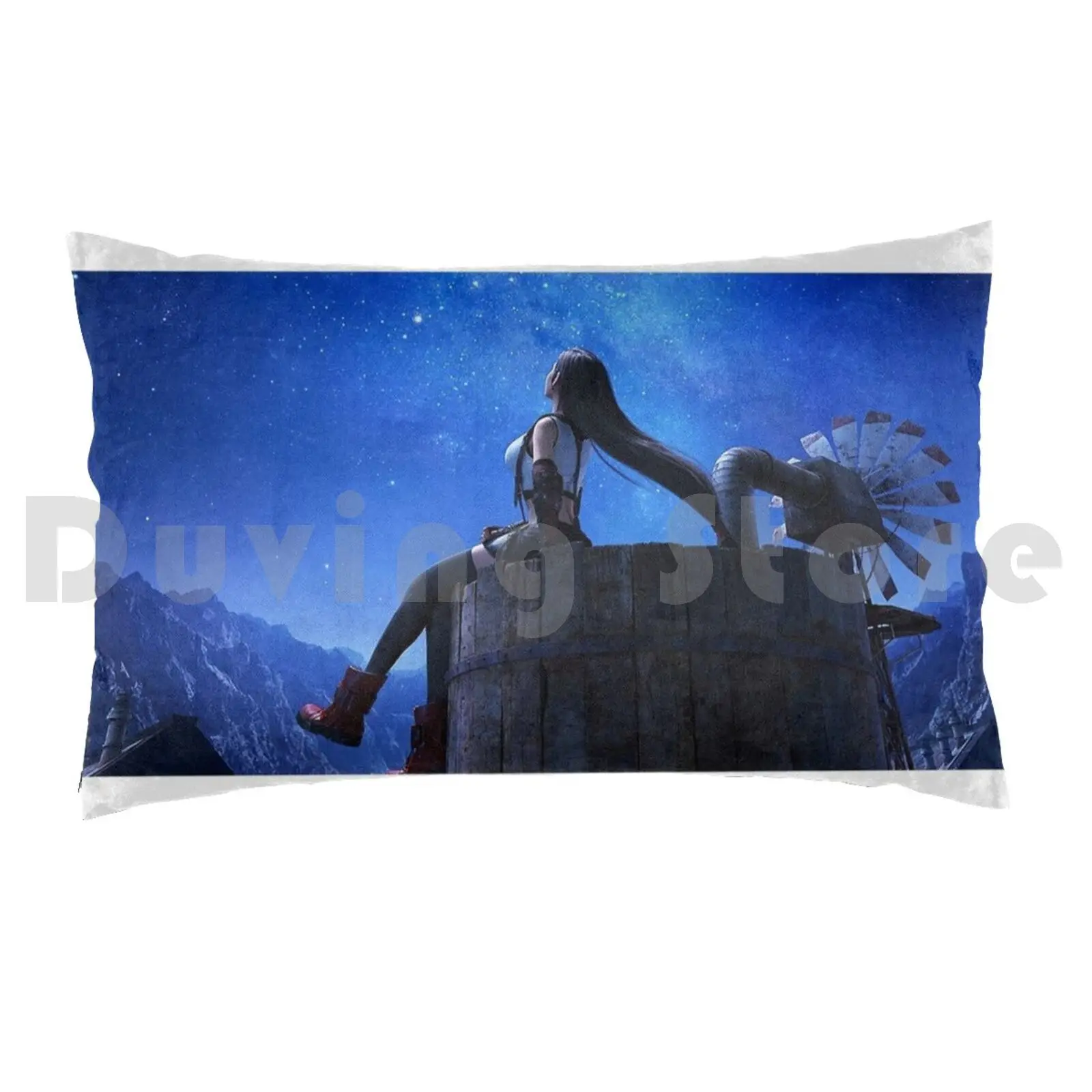 Ffvii Tifa Background Pillow Case Printed 35x50 Ffvii Ff7 Final Fantasy 7 Aerith Cloud Game Rpg Remake