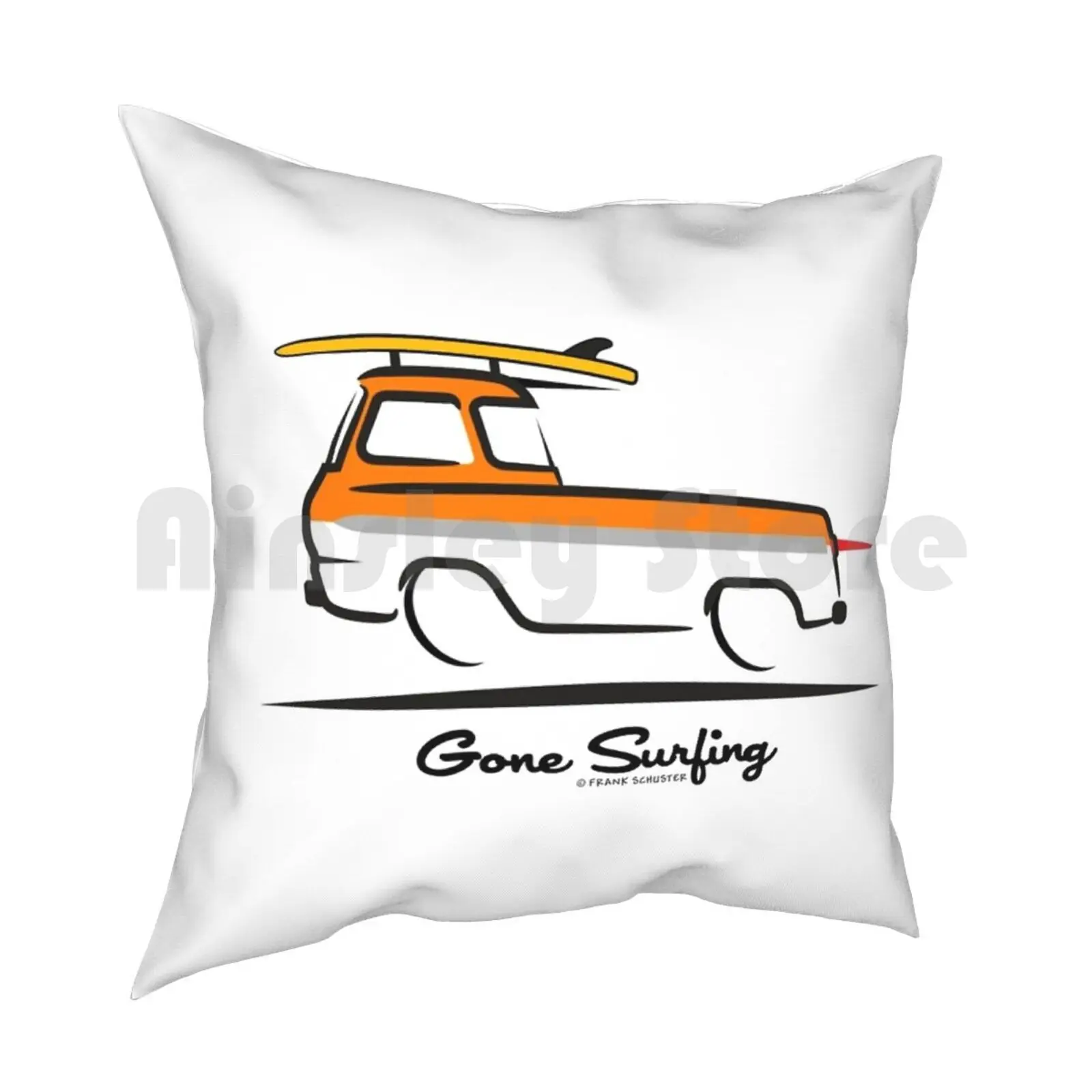 1961 Econoline Pickup Truck Pillow Case Printed Home Soft Throw Pillow Econoline Pick Up Pick Up Truck 1662 Econoline