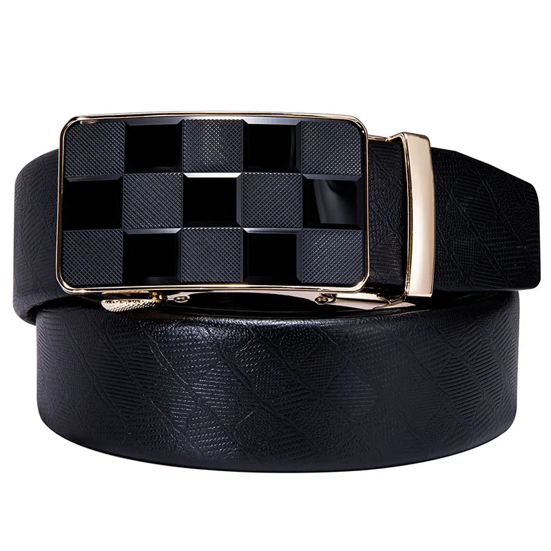 NEW Luxury Genuine Leather Men's Belt for Men 2020 Fashion Designer Buckle Belt Automatic Ratchet Waist Belt Black Jeans Strap