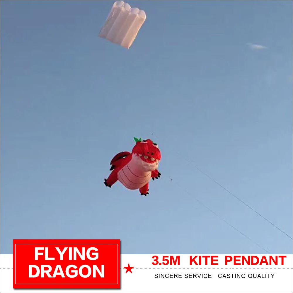 Hàng Mới Về Rồng Bay 3.5M Diều Mặt Dây Chuyền Dòng Giặt Bơm Hơi Mềm Ripstop Nylon