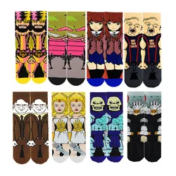 Spring and Autumn Winter Cotton Men's Socks in the Tube Characters Avatar  Happy Fashion Comfortable Thickening of  Toe and Heel