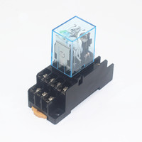 1set MY4NJ Coil AC12V AC24V DC12V DC24V AC110V AC220V HH54P 5A 220V Miniature Electromagnetic General Purpose Relay With base