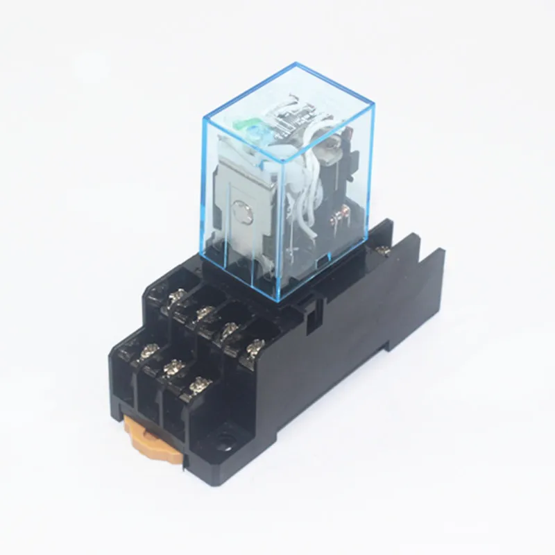 1 zestaw MY4NJ Cewka AC12V AC24V DC12V DC24V AC110V AC220V HH54P 5A 220V Miniaturowy elektromagnetyczny przekaźnik ogólnego przeznaczenia z podstawą