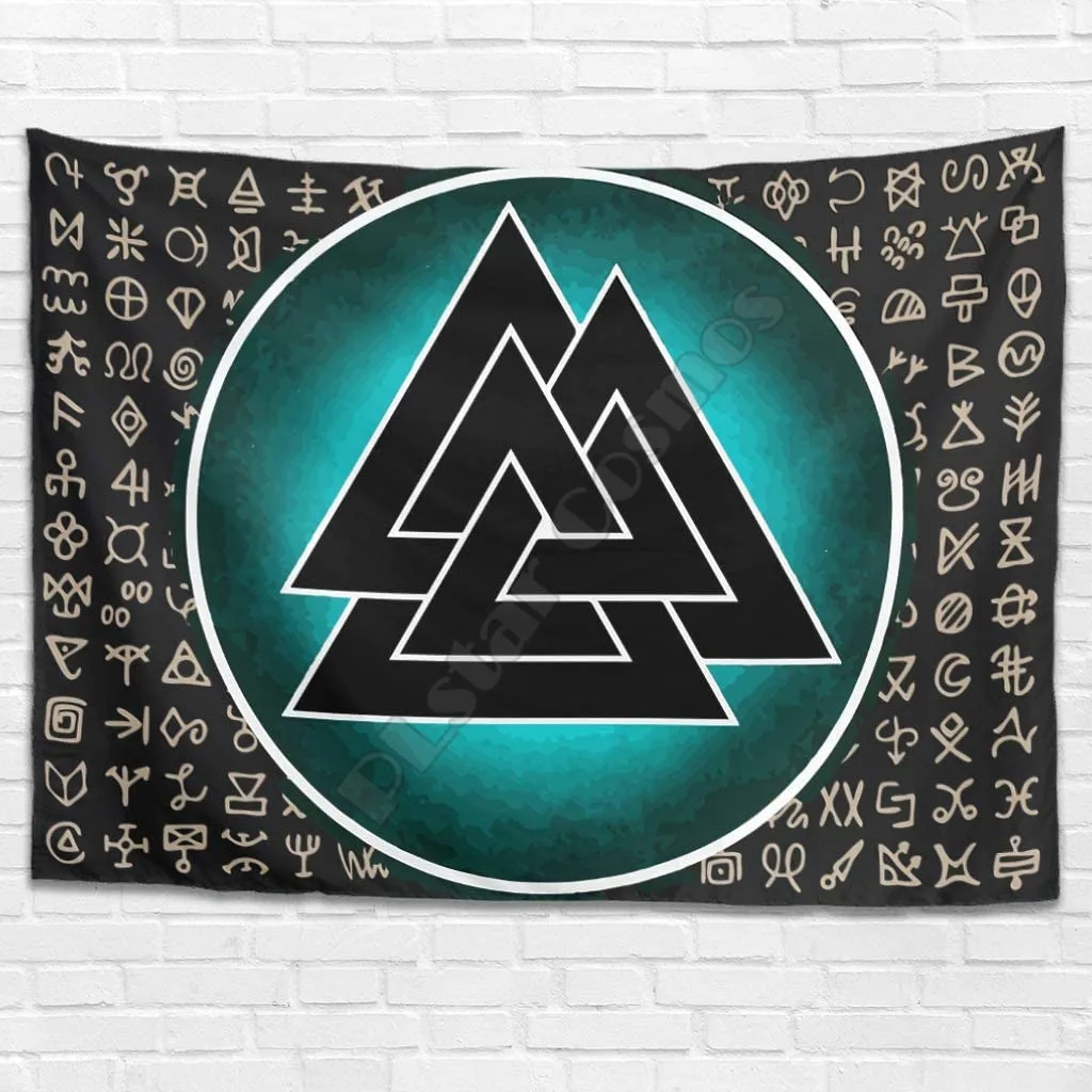 

PLstar Cosmos Tapestry Viking Tattoo 3D Printing Tapestrying Rectangular Home Decor Wall Hanging Home Decoration Style-05