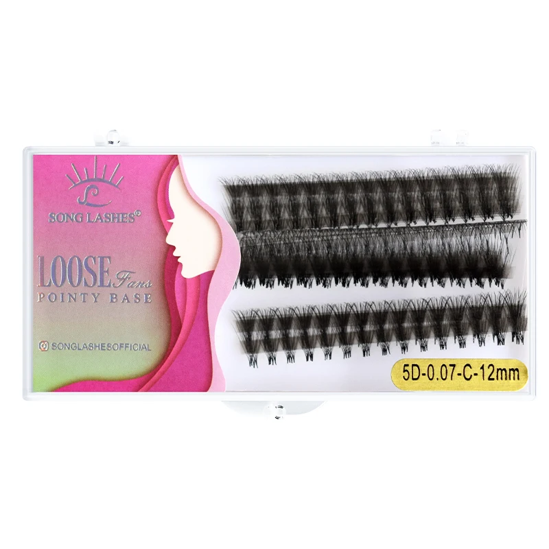 Song Lashes 1000 Fans Sharp Narrow Stem Premade Volume Fans Lash Pointy Base Premade Fans Slim Thin Lash Eyelashes