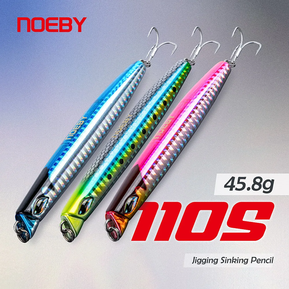 

Noeby 3Pcs Fishing Lure Set 110mm 46g Sinking Pencil Long Casting Wobblers Artificial Hard Bait Shore Jigging Sea Fishing Lure