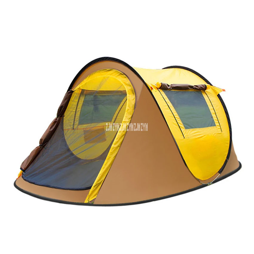 

CZ-013-4 People Pop Up Tent Oxford Cloth Bottom Outdoor Camping Tent Full Automatic Quick Opening Beach Unlined Tent Tabernacle