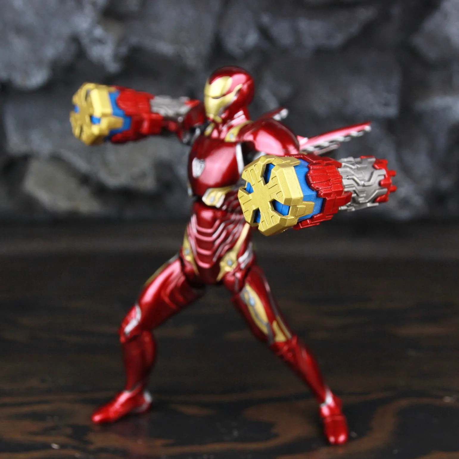 ZD Toys Deluxe Ironman Mark L 50 MK50 Nano Armor Weapons 7" Actionfigur LED-Lichtplattform Tony Stark Infinity War Modellpuppe – Detail 6