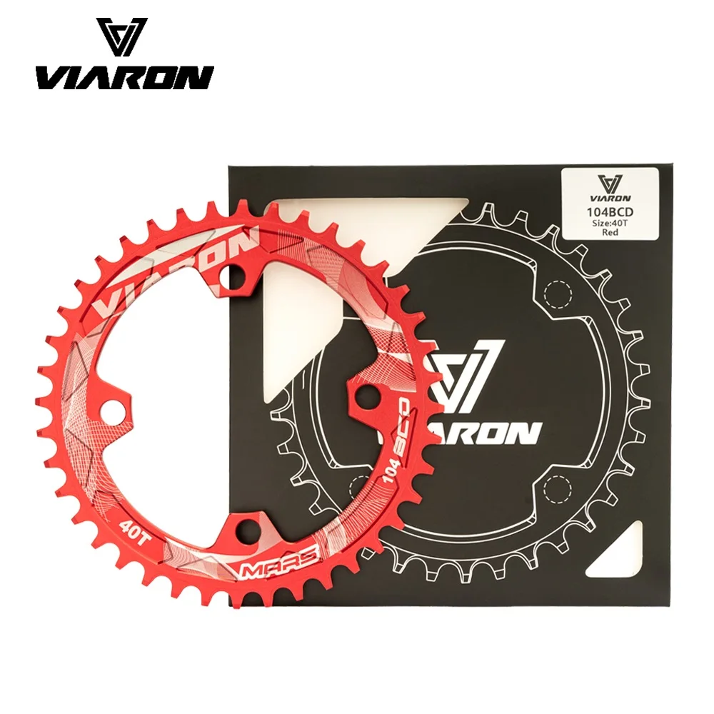 

Round Narrow Wide Chainring Crankset Tooth Plate Parts 104BCD 32T 34T 36T 38T 40T 104 BCD for MTB Mountain Bike by VIARON