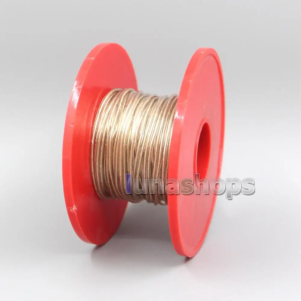 LN007059 7N OCC Gold Plated + 7N OCC Silver Plated Diameter 1.3mm Headphone Earphone Custom Bulk Wires