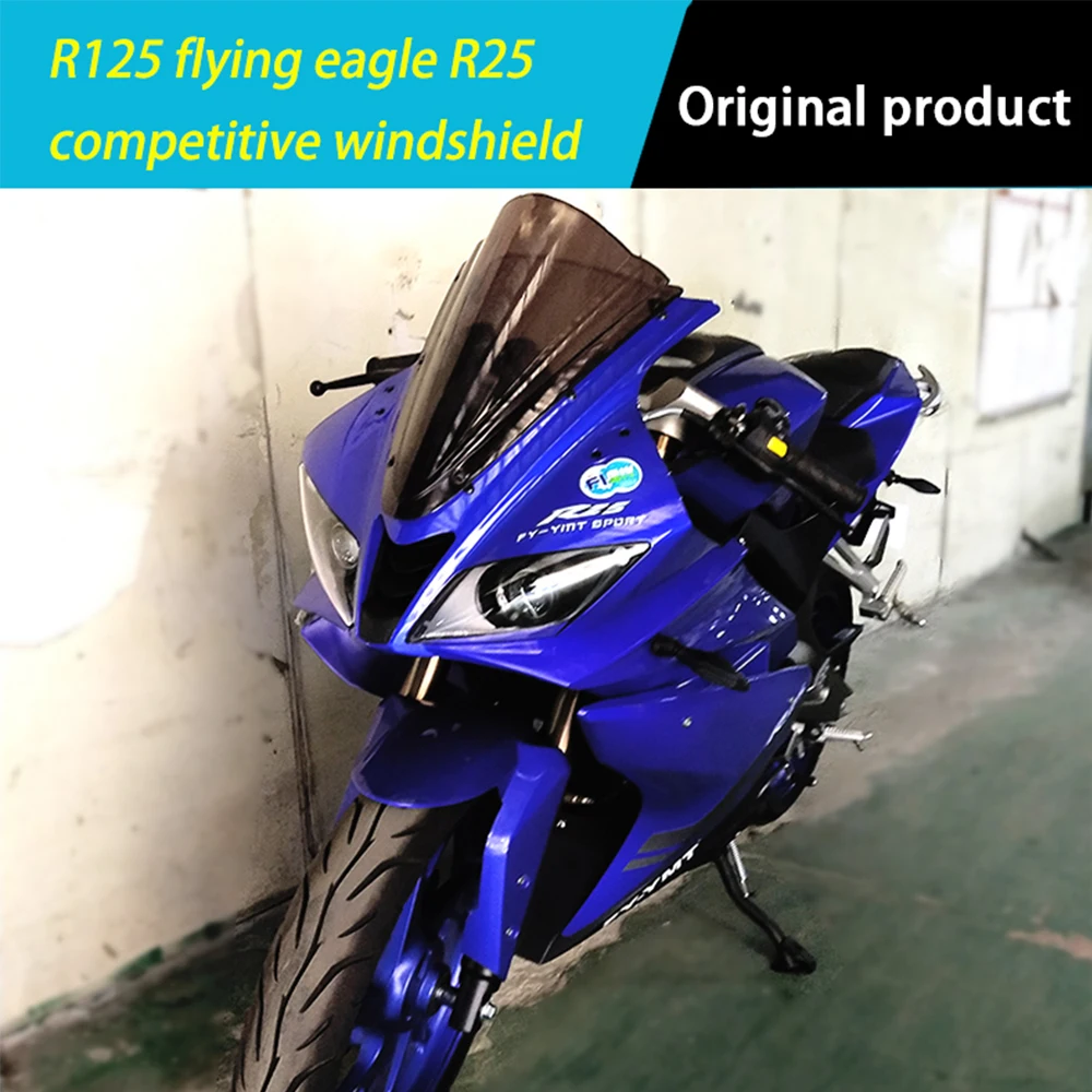 For Yamaha YZF R125 Windscreen Windshield Wind Screen Smoke Lridium 2008 - 2021 Motorcycle Competitive Windshield NEW