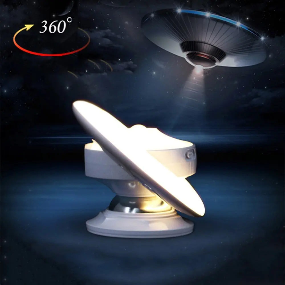 Sensor Nightlight Creative 360-degree UFO Shape Human Induction Rotating Night Llight For Corridor Cabinet  Drop shiping