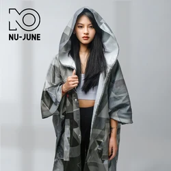 Nu-June  Quick Drying Changing Robe Beach Towel Outdoor Sports Hooded Bath Towel Poncho Soft Beach Swimming Towels Cloak