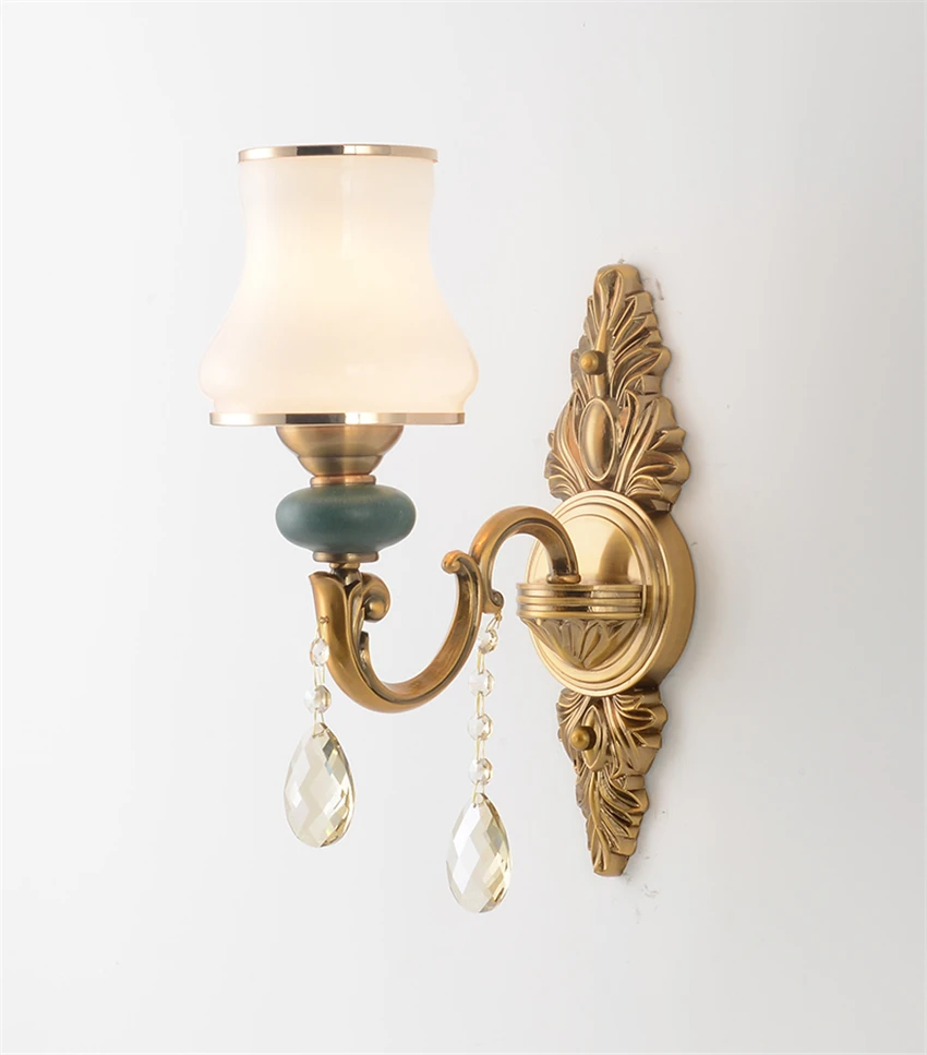 American Luxury Wall Lamp Living Room Room Bedside Lamp Hotel Restaurant Corridor Aisle Lamps Luster