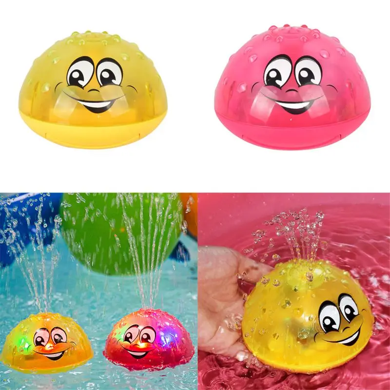 Bath Toys Spray Water Light Music Rotate Ball Kid Toys for Baby Toddler Bathroom Summer Play Water P31B