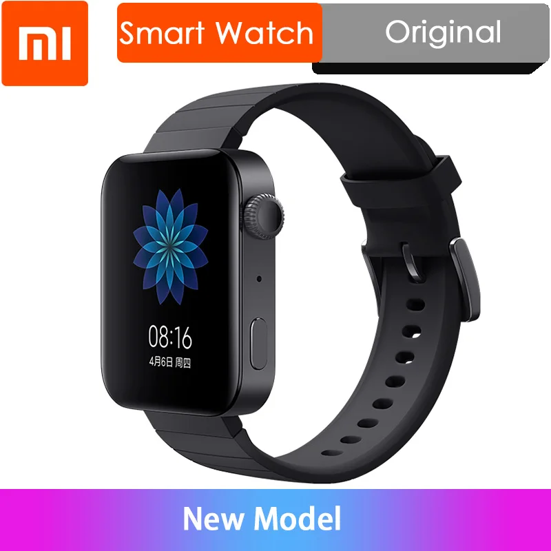 95% New Xiaomi Mi Watch MIUI Android Smart Watch color Bluetooth 4.2 multifunctional watch with NFC A Ture Smart Xiaomi Wtach