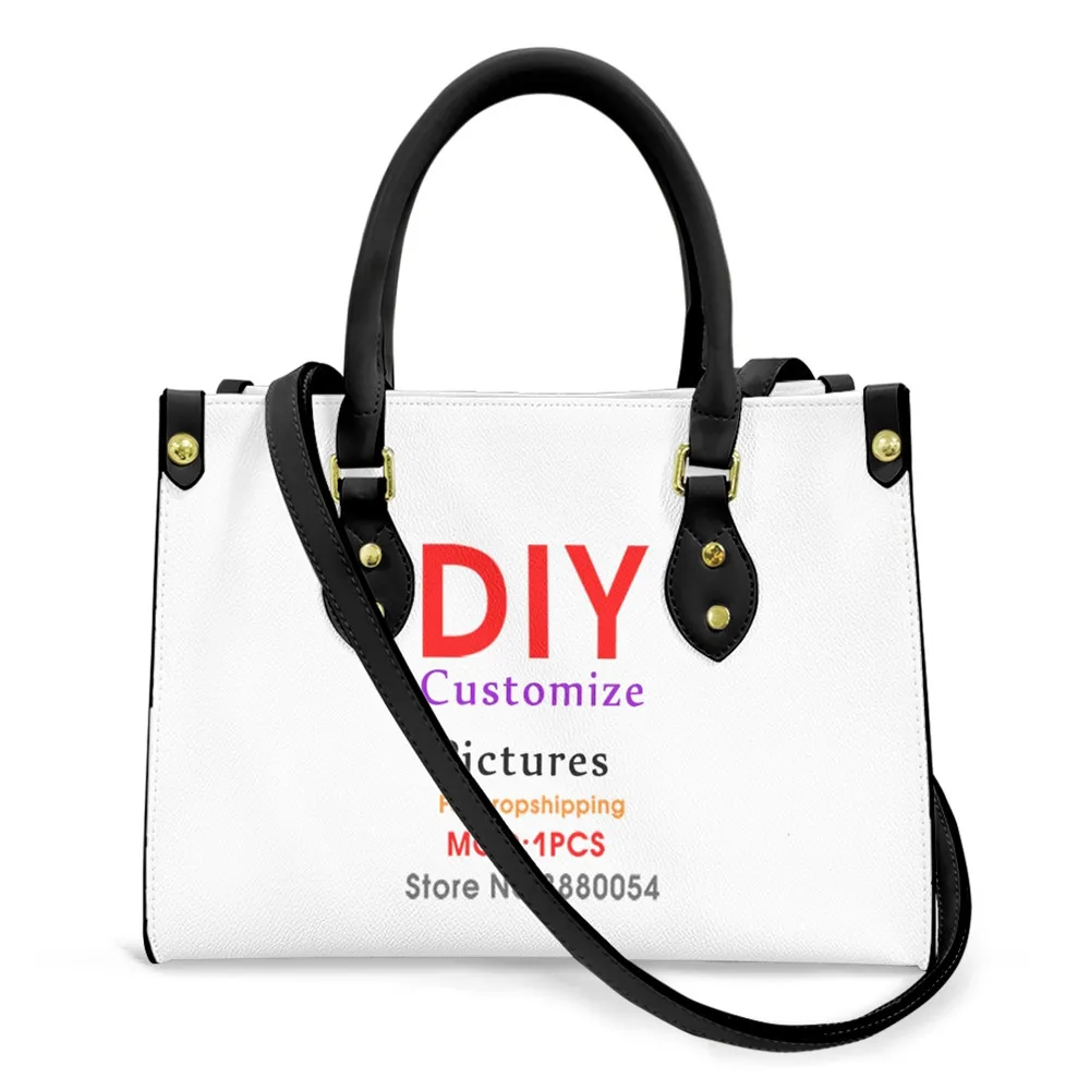 Imagem -03 - Noisydesigns-bolsa de Couro pu para Mulheres Bolsa na Moda Imagem Personalizada Impressão sob Demanda Ombro Dames Tiracolo Luxo Novo