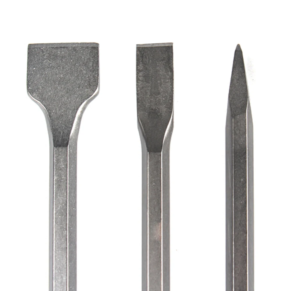 3 unids/set hexagonal SDS-Plus de punto de cincel poco impacto de martillo taladro de pared de hormigón poco herramienta de mano eléctrico martillo y cincel