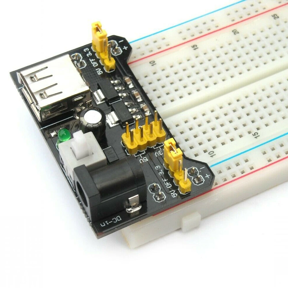 Conjunto de componente eletrônico do capacitor mb102, caixa de ensaio com led