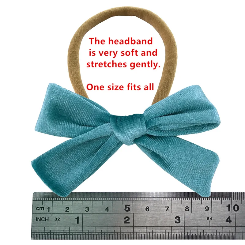 4pcs/Lot Baby Headband Velvet Bow Hair Clips For Girls Hairpins kid Toddler Pins Children Clips Barrettes Hair Accessories Nylon