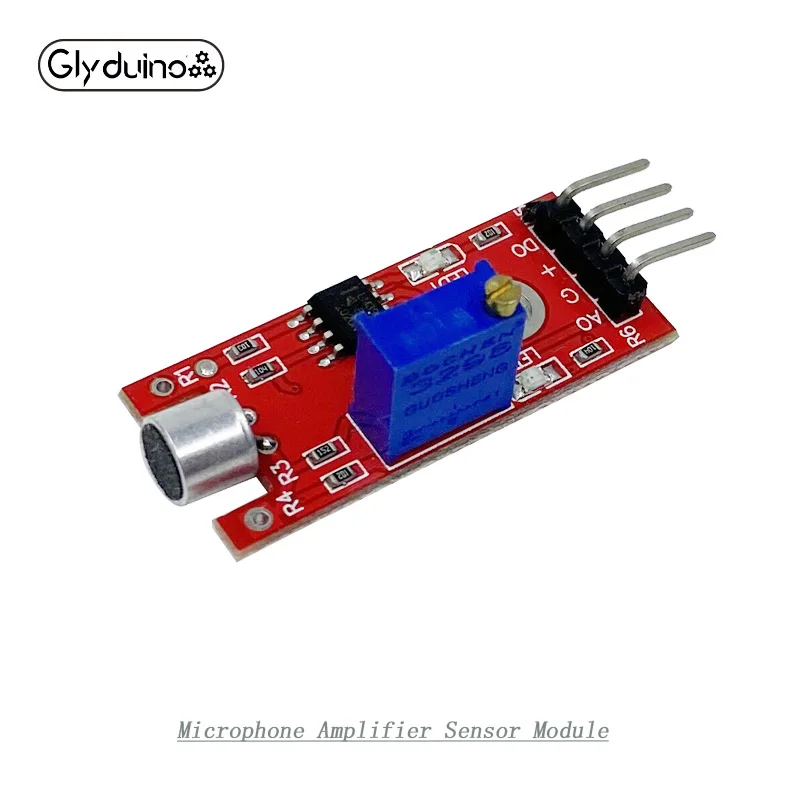 Glyduino Microphone Amplifier High Sensitivity Sound Voice MIC Sensor Module 3.3-5V for Arduino