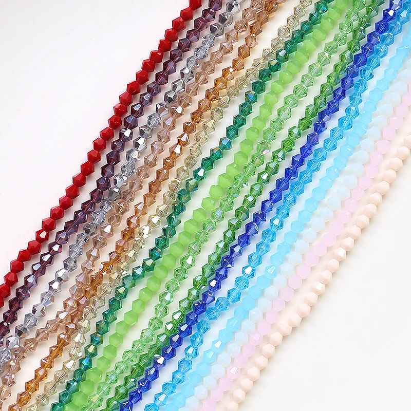 4mm about 95pcs colorful crystal beads multi cut wheel beads beading material DIY jewelry bracelet hair accessories loose beads