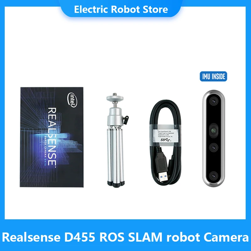 

Realsense Depth Camera D455 Three-dimensional ROS SLAM Robot with IMU Module Target Tracking for Raspberry Pi and Jetson