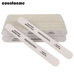 100pcs Wooden Nail File Professional Nail Art Sanding Buffer Files 180/240  Double Side For Salon Manicure Pedicure UV Gel Tips